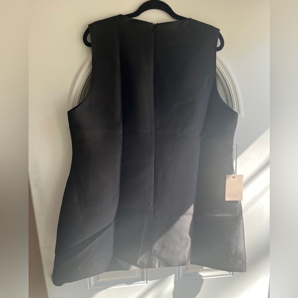 Odd Muse Black Satin Mini Dress- Size XXXL - Picture 3 of 4